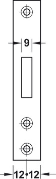 Thân khoá chốt chết, cho cửa bản lề, Startec, ruột khóa profile, khoản cách từ cạnh cửa đến tâm lỗ ruột khóa 55 mm
