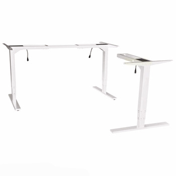 Chân bàn, Hệ thống bàn nâng hạ chữ L Häfele, thiết kế 3 chân với hộp điều khiển và chức năng ghi nhớ